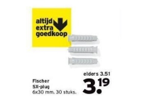 fischer sx plug 6x30 mm 30 stuks