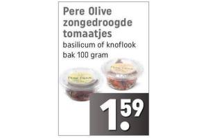 pere olive zongedroogde tomaatjes