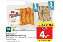 beter leven gemarineerde braadworstjes