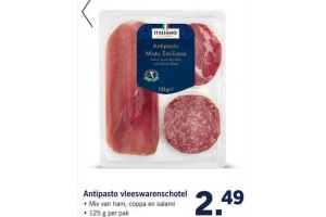 antipasto vleeswarenschotel