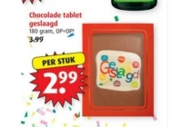 chocolade tablet geslaagd