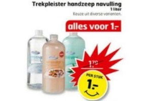 trekpleister handzeep navulling 1 liter