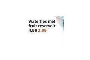 waterfles met fruitreservoir nu eur2 99 per stuk