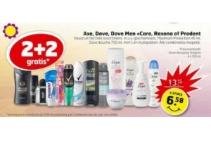 axe dove dove men care rexona of prodent