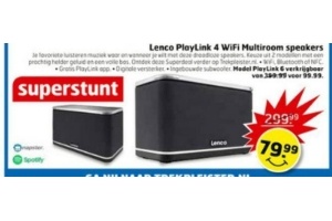 lenco playlink 4 wifi multiroom speaker