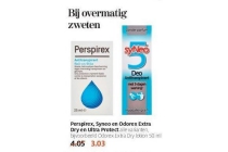 perspirex syneo en odorex extra dry en ultra protect