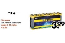 w power aa penlite batterijen