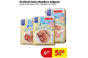 kruidvat luiers newborn midpack