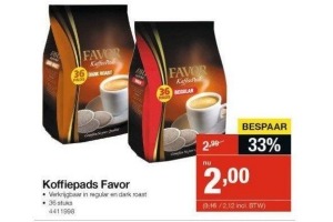 koffiepads favor