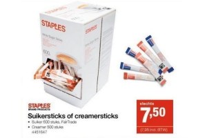 staples suikersticks of creamersticks