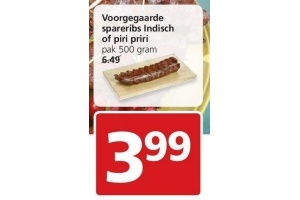 voorgegaarde spareribs