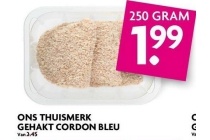 ons thuismerk gehakt cordon bleu