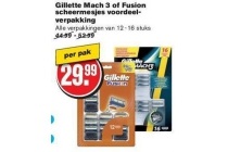 gillette mach 3 of fusion scheermesjes voordeelverpakking