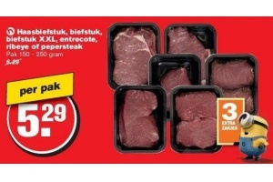 haasbiefstuk biefstuk biefstuk xxl entrecote ribeye of pepersteak