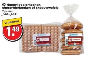hoogvliet eierkoeken choco eierkoeken of sneeuwwafels