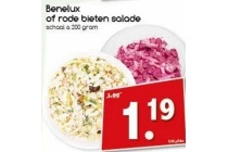 benelux of rode bieten salade
