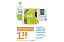 ecologische schoonmaakmiddelen en keukenpapier