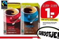 plus fairtrade filterkoffie