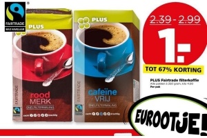 plus fairtrade filterkoffie