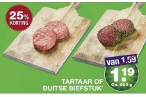 tartaar of duitse biefstuk