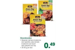 stoomkruiden nu eur0 49 per stuk