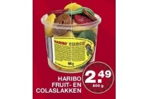 haribo fruit en colaslakken