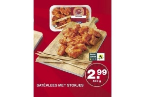 satevlees met stokjes