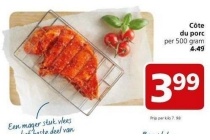 cote du porc nu voor eur3 99