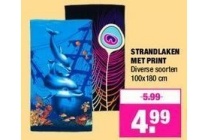 strandlaken met print