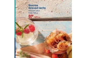 noorse gravad lachs nu eur3 50 per 100 gram