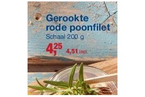 gerookte rode poonfilet nu eur4 25 per 200 gram