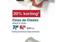 nu 20 korting op fines de claires mosselen