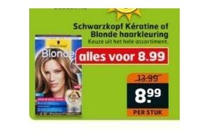 schwarzkopf keratine of blonde haarkleuring