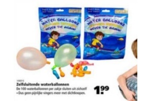 zelfsluitende waterballonnen