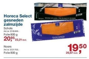 horeca select gesneden zalmzijde