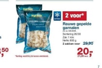 rauwe gepelde garnalen