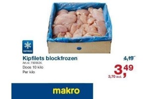 kipfilets blockfrozen