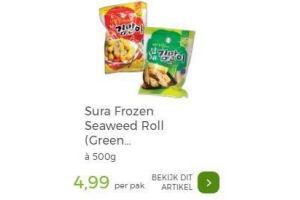 sura frozen seaweed roll