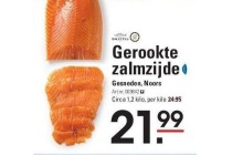 gerookte zalmzijde