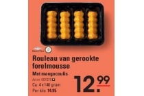 rouleau van gerookte forelmousse