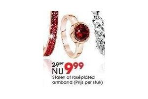 stalen of roseplated ring