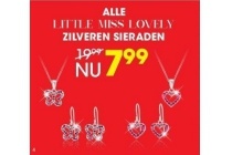 alle little miss lovely zilveren sieraden