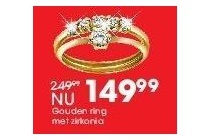 gouden ring met zirkonia