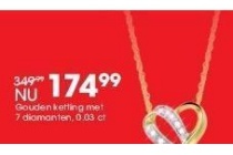 gouten ketting met 7 diamanten