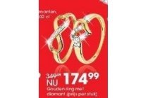 gouden ring met diamant