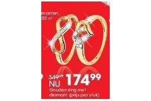 gouden ring met diamant