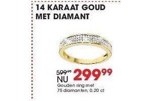 gouden ring met 75 diamanten