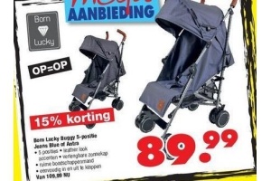 born lucky buggy 5 positie jeans blue of antra