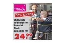 childweels tafelhangstoel essentiel black