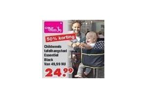 childweels tafelhangstoel essentiel black